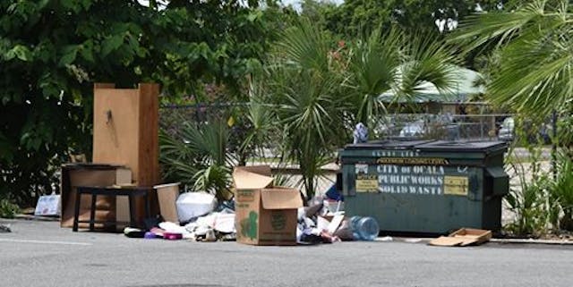 Garbage heep from closed Ocala abortion clinic (Image Credit: Amber Carroll)