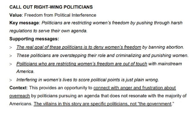 NARAL abortion Messaging Memo Freedom value published by Splinter Image: NARAL abortion Messaging Memo Freedom value published by Splinter