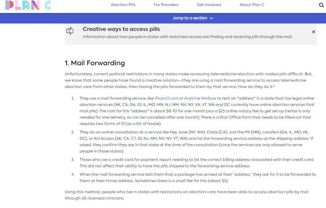 Plan C deceptive but creative ways to access abortion pills Image: Plan C deceptive but creative ways to access abortion pills