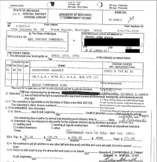 Thomas James Gordon abortion 91 aggravated assault