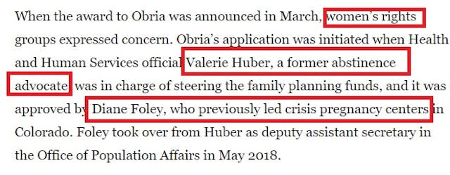 Image: WAPO media bias against pro-life Title x recipient calls out HHS