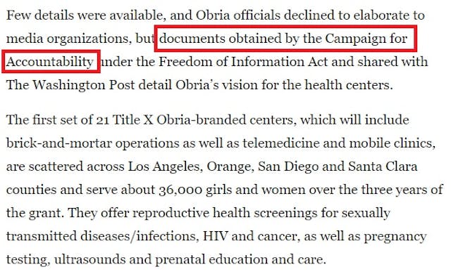 WAPO media bias against pro-life Title x recipient quotes pro-abortion Campaign for Accountability Image: WAPO media bias against pro-life Title x recipient quotes pro-abortion Campaign for Accountability