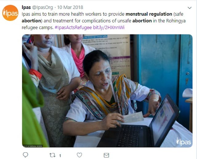 IPAS refers to Menstrual Regulation as an abortion (Image: Twitter) Image: IPAS refers to Menstrual Regulation as an abortion (Image: Twitter)