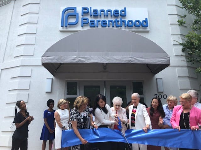 Charlotte Planned Parenthood ribbon cutting with Sarah Bryant (Image: Twitter) Image: Charlotte Planned Parenthood ribbon cutting with Sarah Bryant (Image: Twitter)