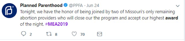 Planned Parenthood awards abortion staff at St Louis Mo abortion facility June 2019 (Image: Twitter) Image: Planned Parenthood awards abortion staff at St Louis Mo abortion facility June 2019 (Image: Twitter)
