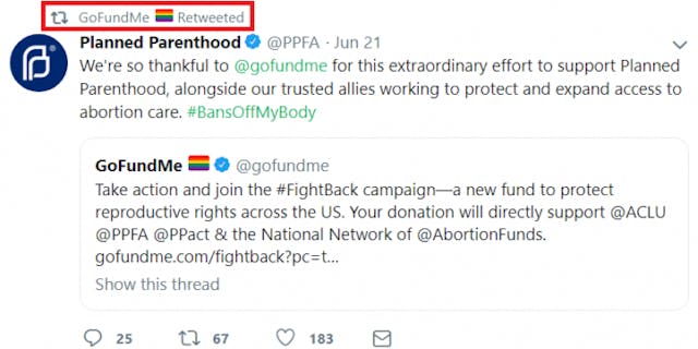 SHOCK: GoFundMe is now actively raising money for Planned Parenthood image