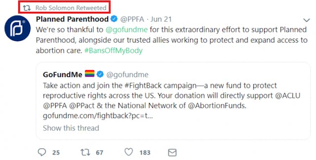 SHOCK: GoFundMe is now actively raising money for Planned Parenthood image