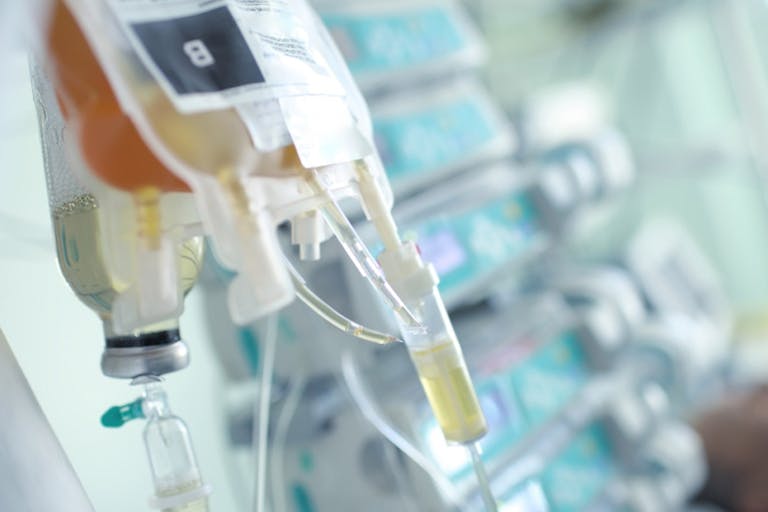 Photo: Shutterstock IV drugs, vial