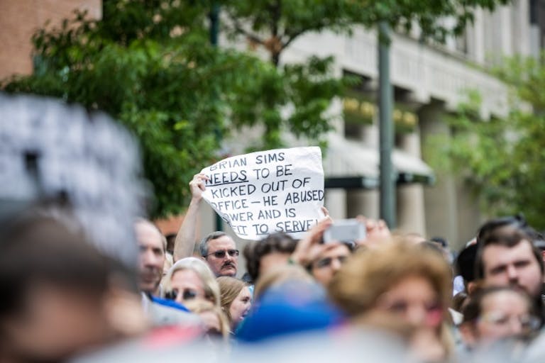 Pro-lifers gather outside Planned Parenthood to call for Rep. Brian Sims to resign Image: Pro-lifers gather outside Planned Parenthood to call for Rep. Brian Sims to resign