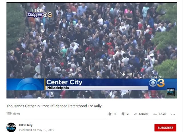 Thousands of pro-life people gathered outside Planned Parenthood to call for Brian Sims to resign (Image: CBS Philly) Image: Thousands of pro-life people gathered outside Planned Parenthood to call for Brian Sims to resign (Image: CBS Philly)