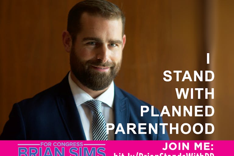 Brian Sims supports Planned Parenthood (image Facebook) Image: Brian Sims supports Planned Parenthood (image Facebook)