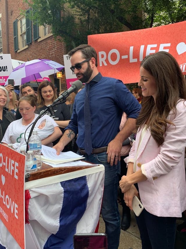 Matt Walsh outside Planned Parenthood to call for Brian Sims to resign Image: Matt Walsh outside Planned Parenthood to call for Brian Sims to resign