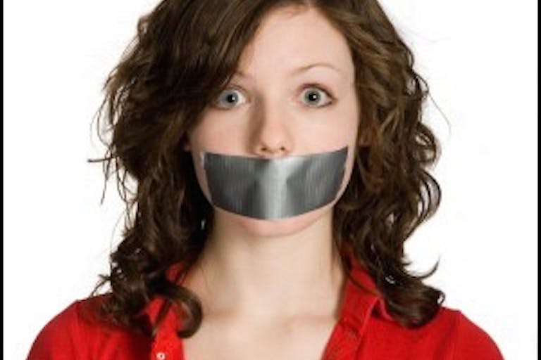Silent, tape, anti-speech, free speech, planned parenthood, law, court