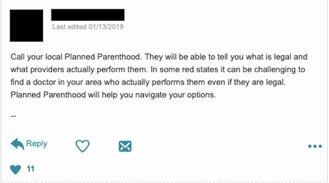 Screenshot, BabyCenter community BabyCenter Community boards: Pro-life women not welcome here image