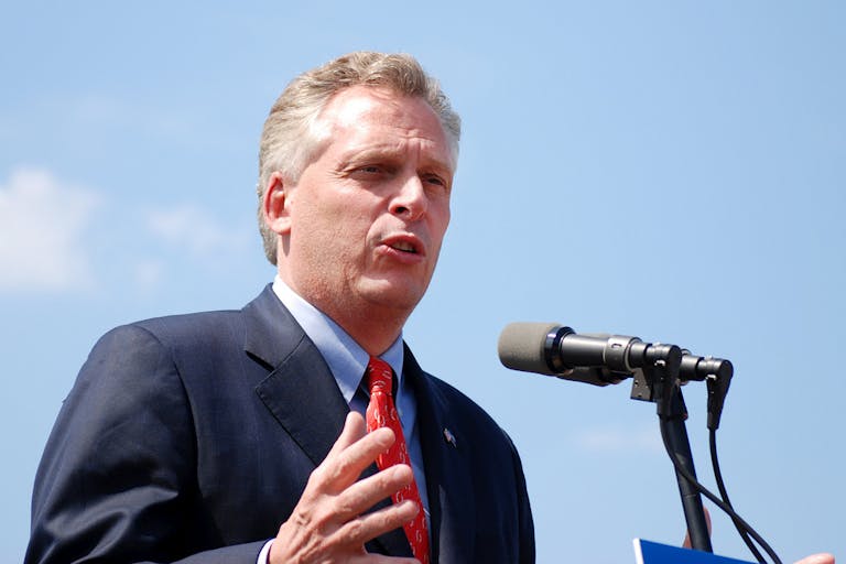 Terry McAuliffe Democrat Governor Virginia