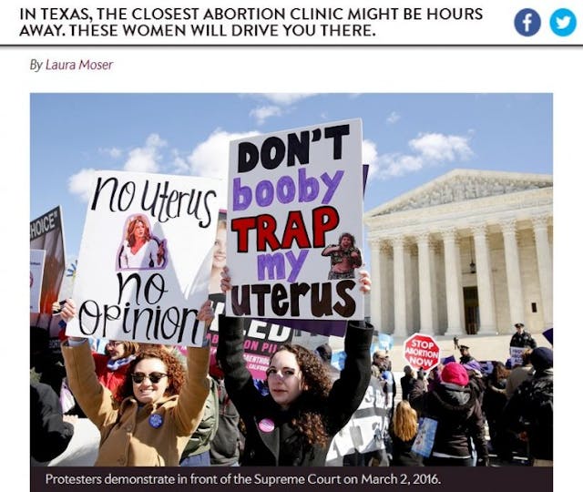Headline and screen grab from Slate Magazine article online