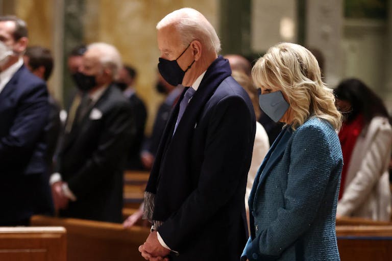 Biden, church, Communion