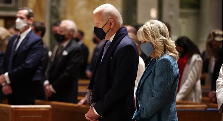 Biden, church, Communion