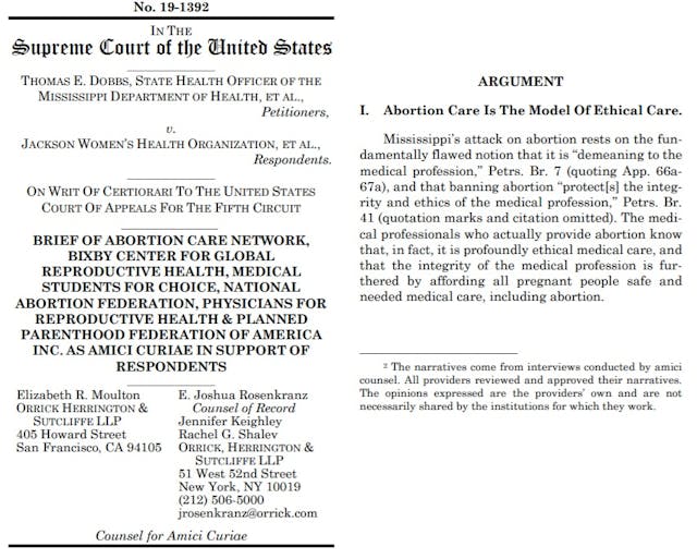 Planned Parenthood brief in Dobbs v JWHO abortion case before SCOTUS Image:Planned Parenthood brief in Dobbs v JWHO abortion case before SCOTUS