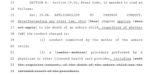 Lawmaker kills controversial Texas abortion bill that would have subjected women to criminal penalties image