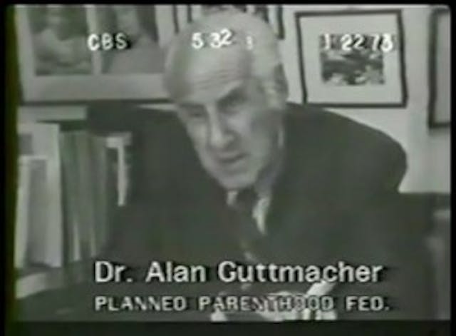 Alan Guttmacher president Planned Parenthood screen grab from CBS news report