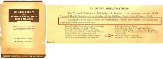 American Eugenics Society supports Planned Parenthood 1945 brochure Image: American Eugenics Society supports Planned Parenthood 1945 brochure