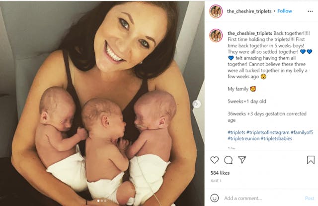 Parents welcome rare, 1-in-200-million identical triplets image