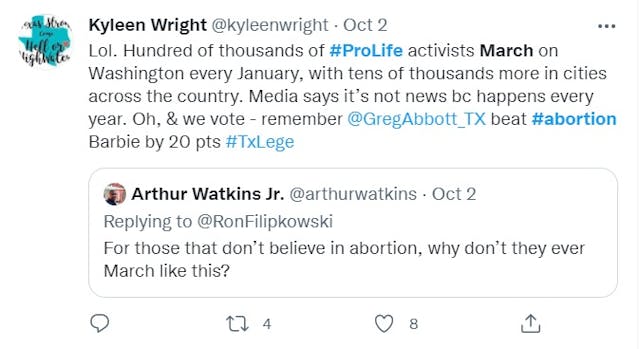 Image: Pro-lifers calls out media over pro-abortion Women's March coverage v prolife 2 (Image: Twitter)
