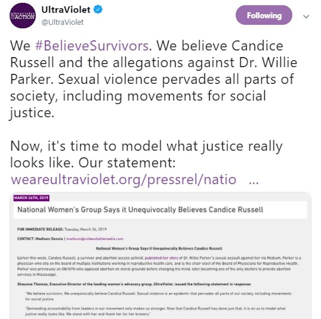 Image: Ultra Violent on Willie Parker Sexual Misconduct Charges (Image Twitter)
