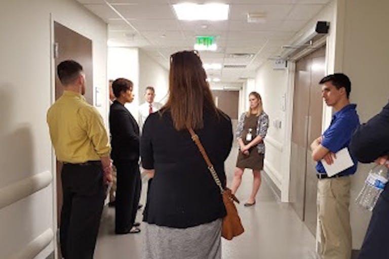 ambulatory surgical center, hallway, stretcher, abortion clinic, facility