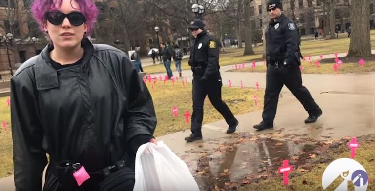 Pro-life display vandalized