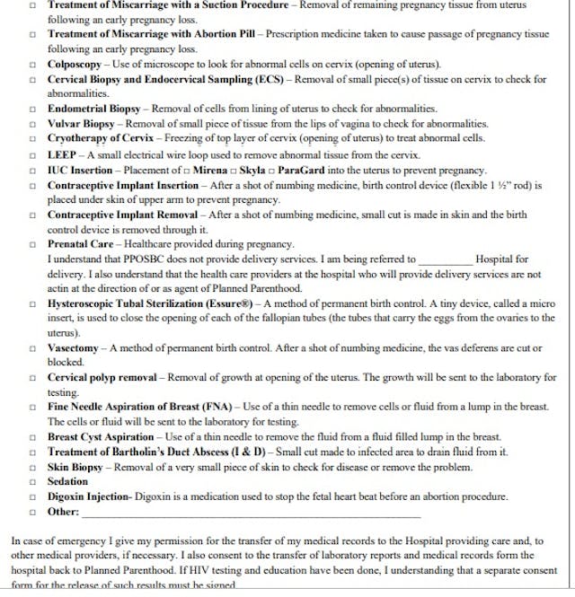 PP San Bernardino Counties abortion consent form Digoxin abortion IUD IUC Image: Planned Parenthood San Bernardino Counties abortion consent form Digoxin abortion IUD IUC