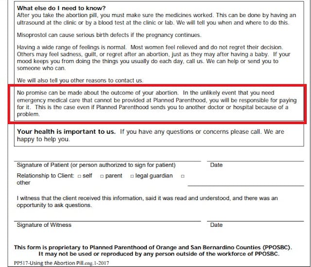 PP San Bernardino Counties abortion consent form patient financially responsible Image: Planned Parenthood San Bernardino Counties abortion consent form patient financially responsible