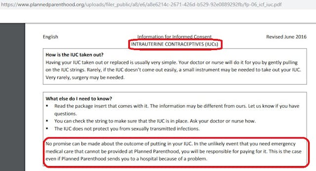 PP California IUC patient consent 2 Image: Planned Parenthood California IUC patient consent 2