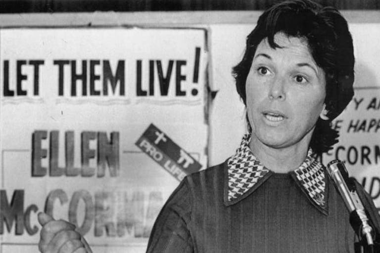 Ellen McCormack pro-life presidential handout