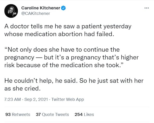 Journalist confirms the abortion pill is not safe (Image: Twitter) Image: Journalist confirms the abortion pill is not safe (Image: Twitter)