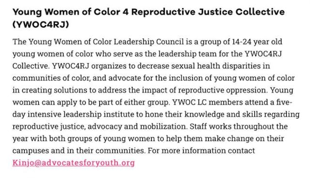 AFY outreach to people of color
