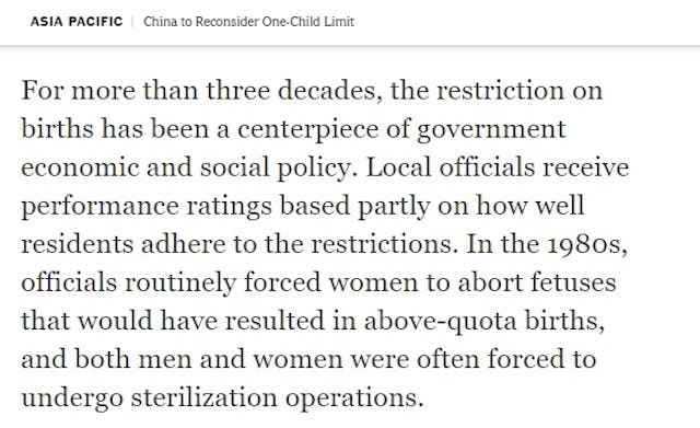 China’s One-Child policy ‘intelligent,’ said past National Organization for Women prez image