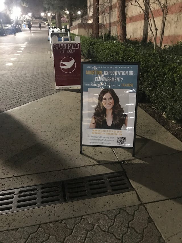 Signs promoting upcoming Lila Rose event stolen, vandalized at UCLA image