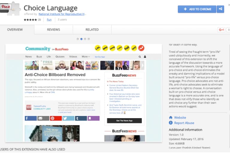 choice language Google Chrome