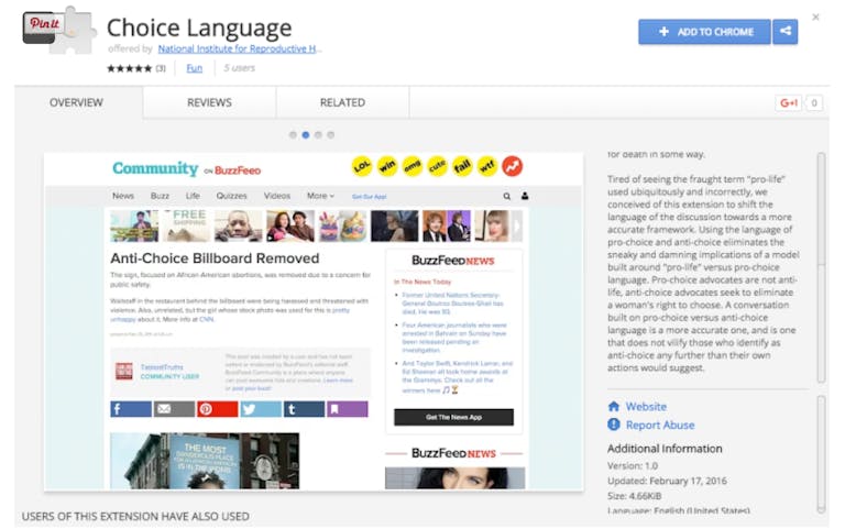 choice language Google Chrome