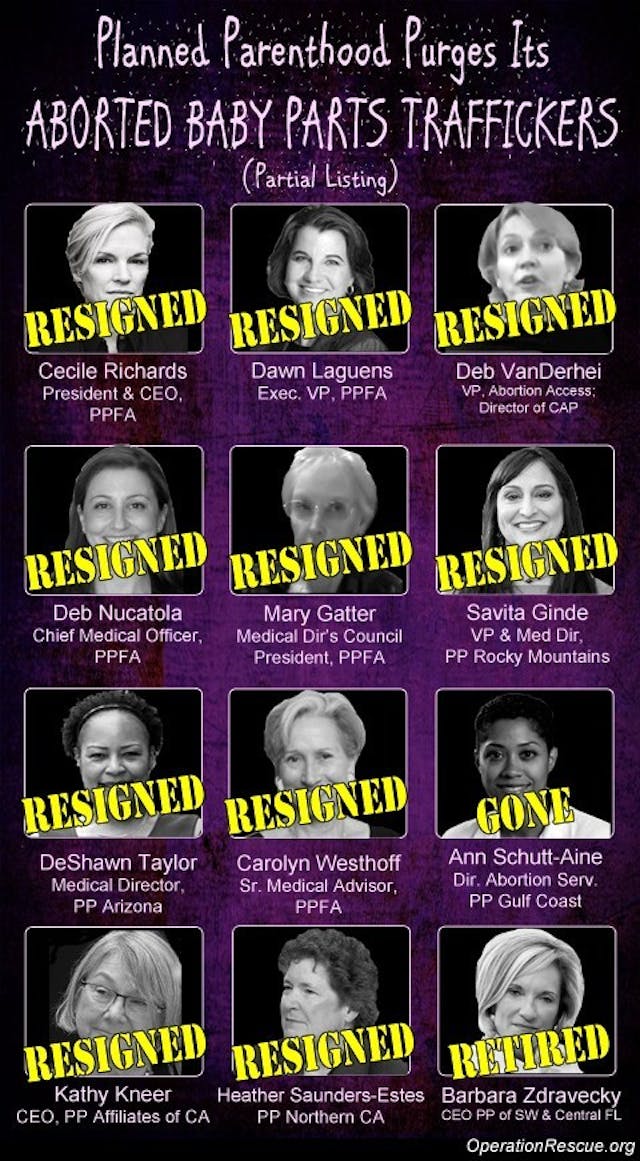 Planned Parenthood’s retiring staffers (Image credit: Operation Rescue) Image: Planned Parenthood's retiring staffers (Image credit: Operation Rescue)