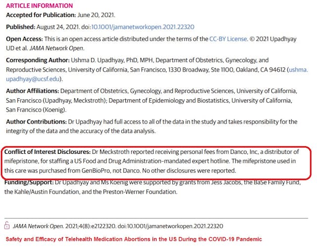 Abortionist Karen Meckstroth compensated by abortion pill manufacturer Danco Laboratories authored Mail order abortion pill study Image: Abortionist Karen Meckstroth compensated by abortion pill many=ufacturer Danco Laboratories