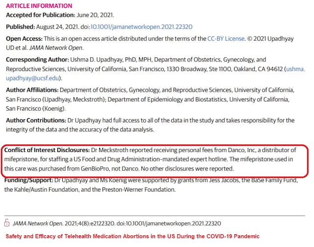 Image: Abortionist Karen Meckstroth compensated by abortion pill many=ufacturer Danco Laboratories
