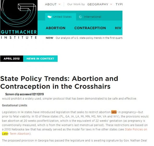 Guttmacher uses “later-term” abortion in 2012 Image: Guttmacher uses Later-Term abortion in 2012