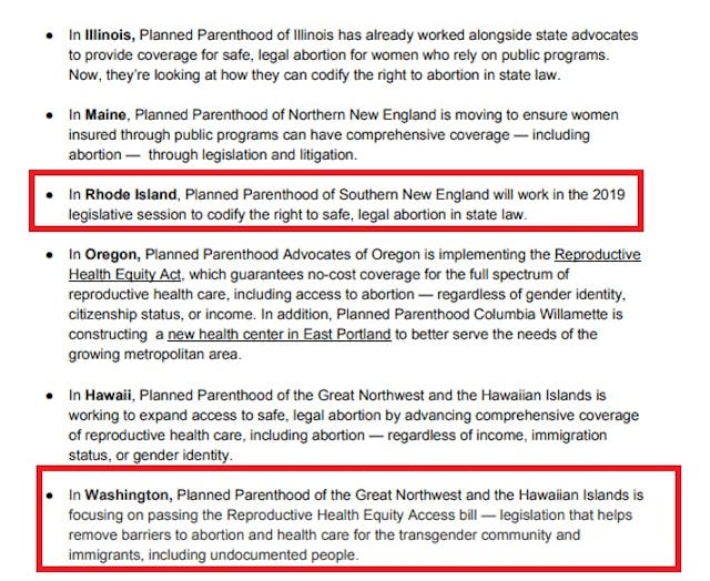 Planned Parenthood plan to expand abortion pass RHA Acts Image: Planned Parenthood plan to expand abortion pass RHA Acts