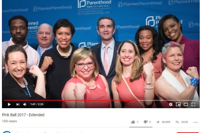Image: VA Gov Ralph Northam at Planned Parenthood Pink Ball