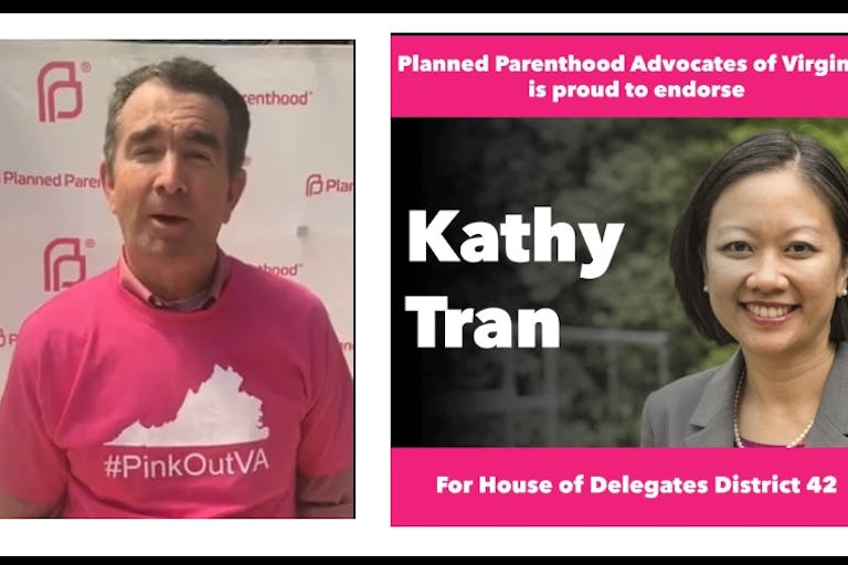 Image: Planned Parenthood endorsed VA Gov. Ralph Northam and Rep. Kathy Tran