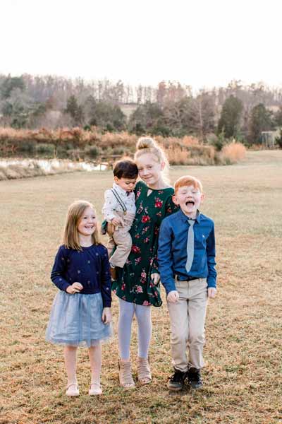 The Moberley children at Christmas. Photo by Michelle Lieb. Lieb and her husband are Home Study approved and adoption ready.
