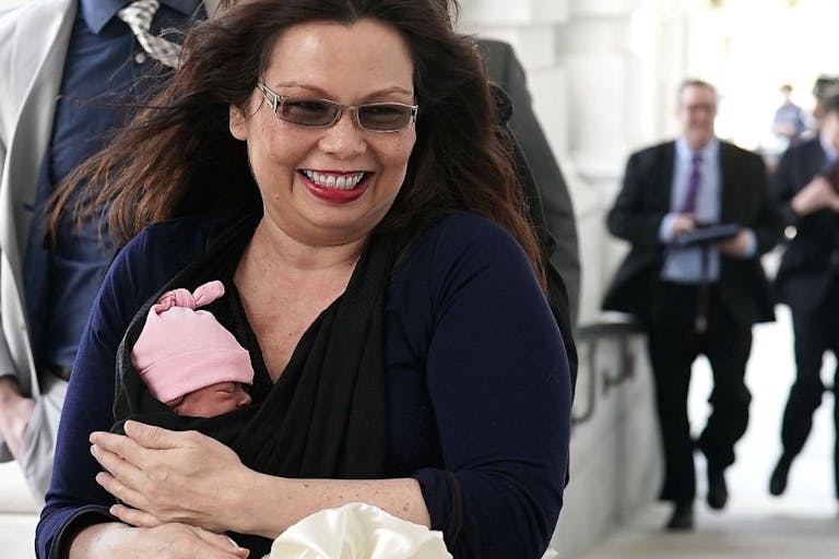 Sen. Tammy Duckworth Brings New Baby To Work After New Senate Law Passes